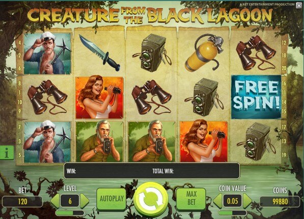 Creature from the black lagoon slot free play game
