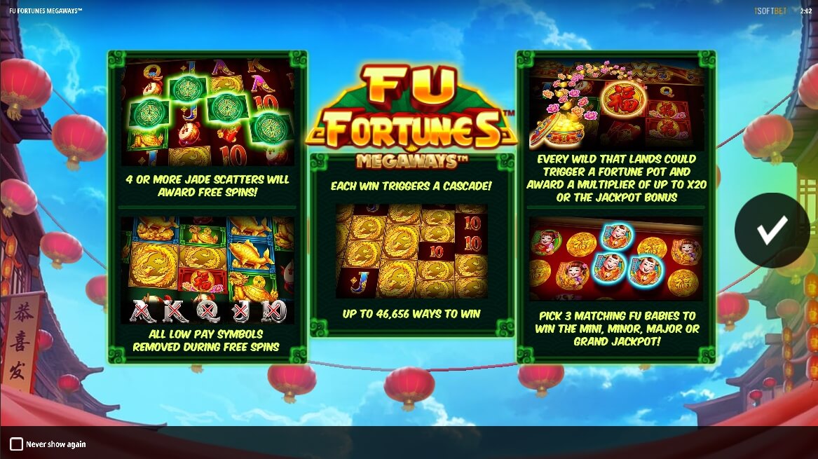Fu Fortunes Megaways proceso de juego