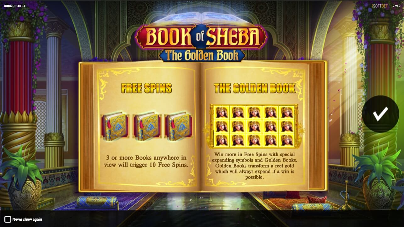 Book of Sheba Game process
