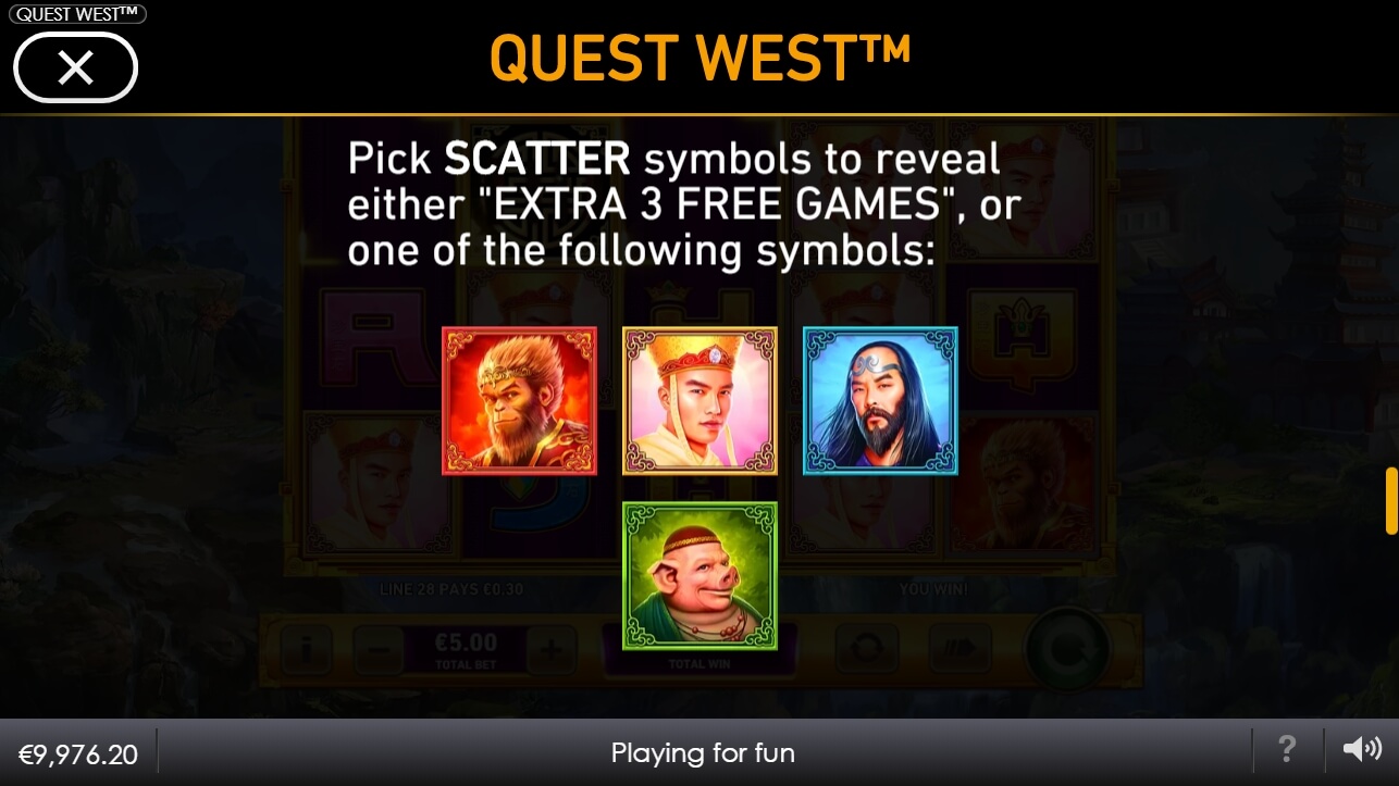 Quest West proceso de juego
