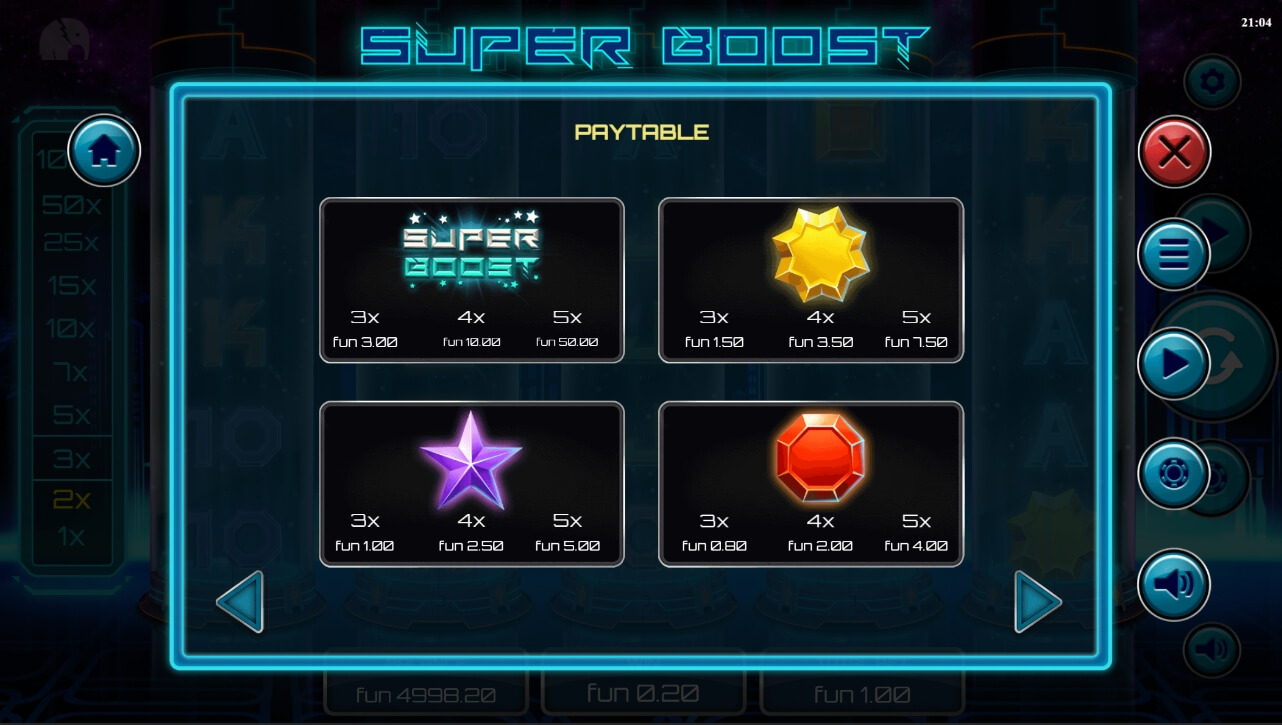 Super Boost  Game process