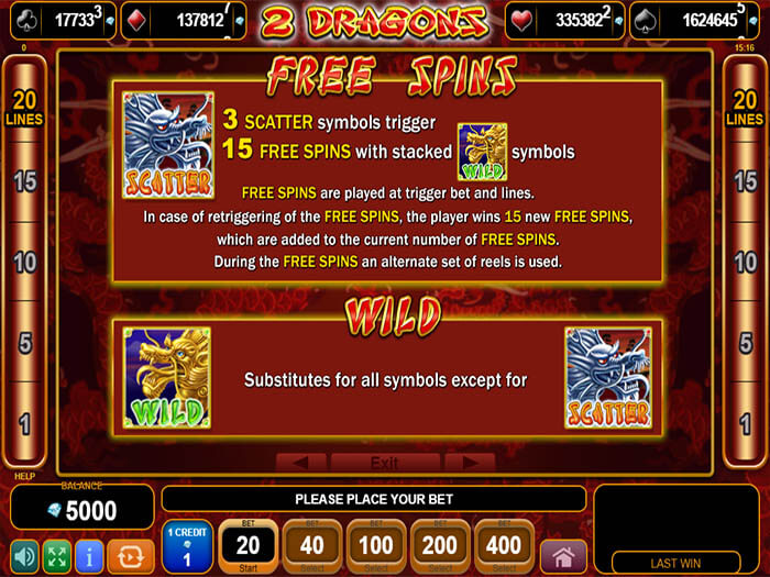 2 Dragons Game process