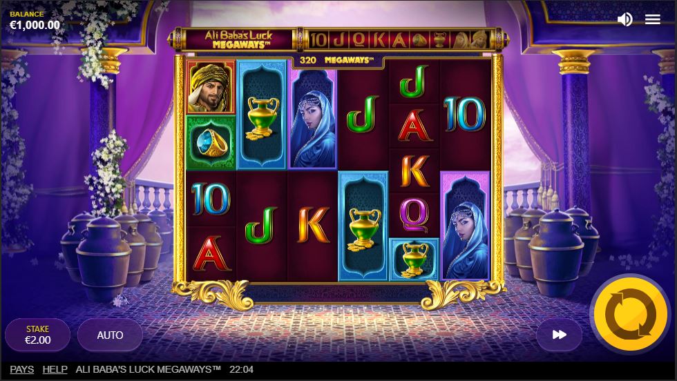 Ali Babas Luck Megaways proceso de juego