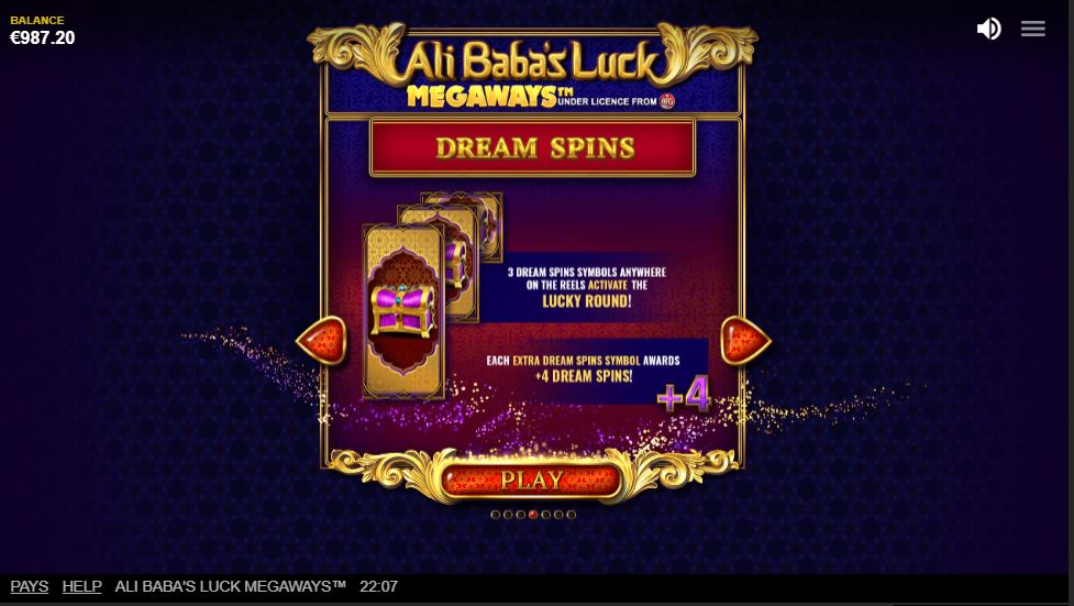 Ali Babas Luck Megaways Game process