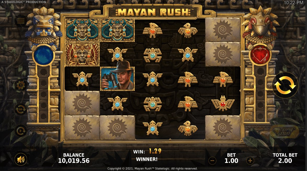 Mayan Rush Game process