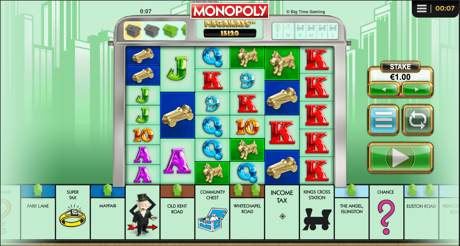 Monopoly Megaways Processo di gioco