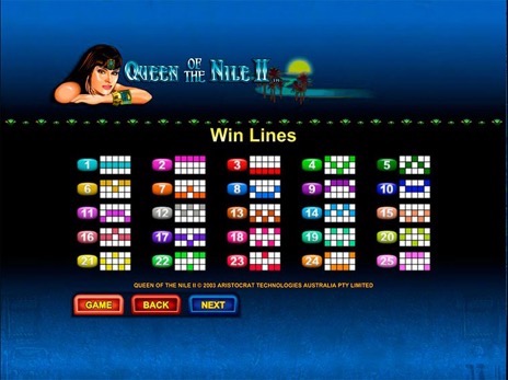 Queen of the Nile 2 proceso de juego