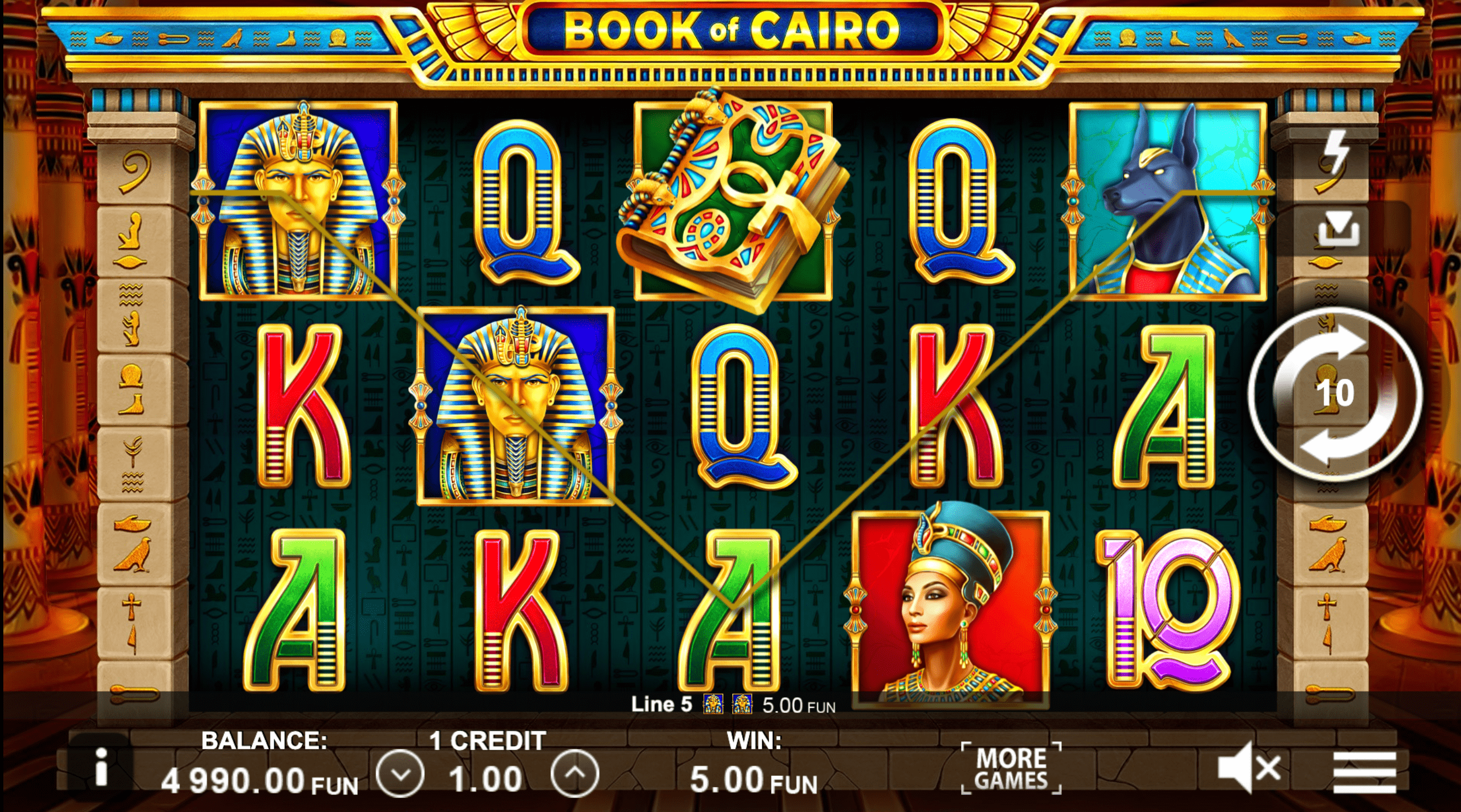 Book of Cairo proceso de juego